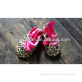 cheetah/leopard printed newborn baby crib shoes baby shoes infant shoes toddlers shoes